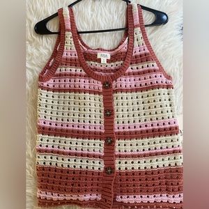 Knitted top size small multi color